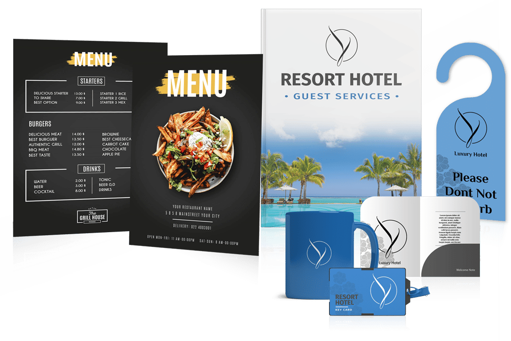 Hospitality-services-print-on-demand-promotional-items-menus-brochures